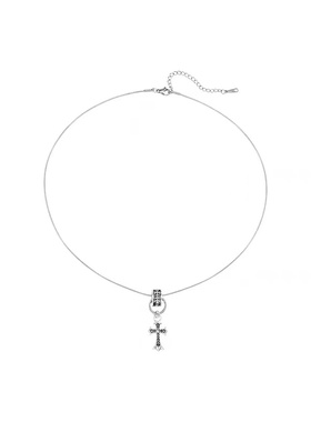 辣妹十字架叠戴项链女高级设计感