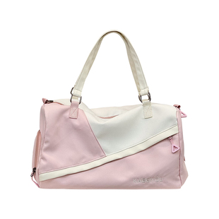 女士外出旅行包时尚大容量小型轻便斜挎包可套拉杆箱女撞色手提包