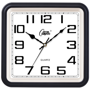 康巴丝方形电子挂钟客厅静音钟表挂墙创意时尚艺术简约现代石英钟