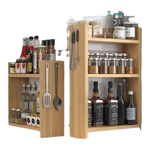 厨房灶台上收纳置物架台面调料架酱油调味品收纳架多层灶台归整架