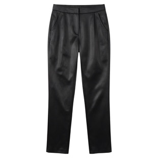 High waisted tight straight cropped pants 高腰紧身直筒九分裤