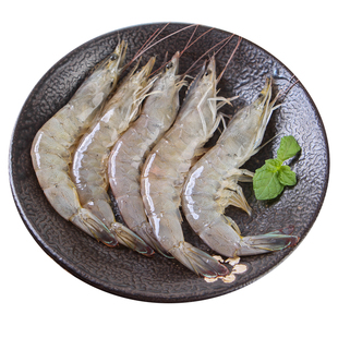 厄瓜多尔白虾鲜活冷冻超大海虾速冻海捕王牌单冻盐田大虾盐冻对虾