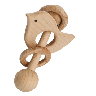 婴儿榉木咬咬乐宝宝磨牙棒牙胶宝宝防吃手神器摇铃Teething toy