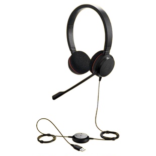 Jabra捷波朗Evolve 20 USB线上网络会议在线教育学习培训客服话务头戴式耳机直连电脑