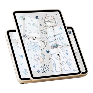 ipadpro2025保护壳磁吸可拆分无笔槽三折y型11寸mini6全包防摔a16第9代8透明轻薄防弯可爱苹果平板air7保护套