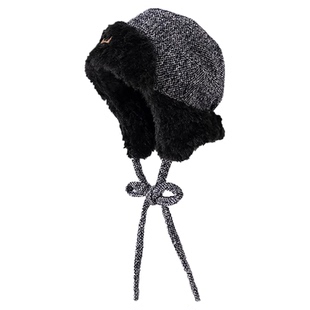 2025新款毛绒雷锋帽男女秋冬季百搭加厚保暖护耳帽防寒户外骑车帽