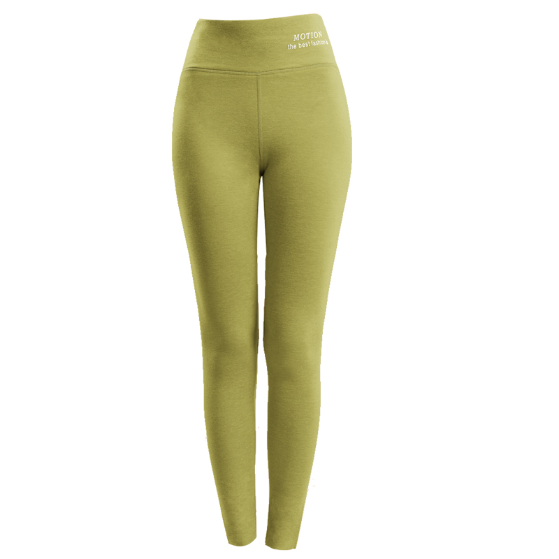 高腰德绒秋裤女秋冬加厚加绒内穿发热无痕打底羊毛棉毛线裤保暖裤