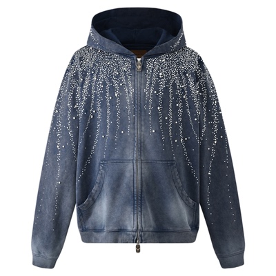 BIRTH OF ROYAL CHILD.BORC 【刘宪华同款】星星满钻复古水洗帽衫