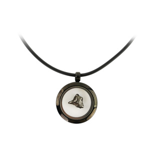 楼兰博物馆新疆陨石项链男吊坠毛衣链皮质生日礼物情侣款高级感