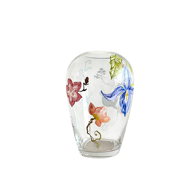 【Echo Bloom】原创中古风复古法式玻璃花瓶家具插花家居摆件花器