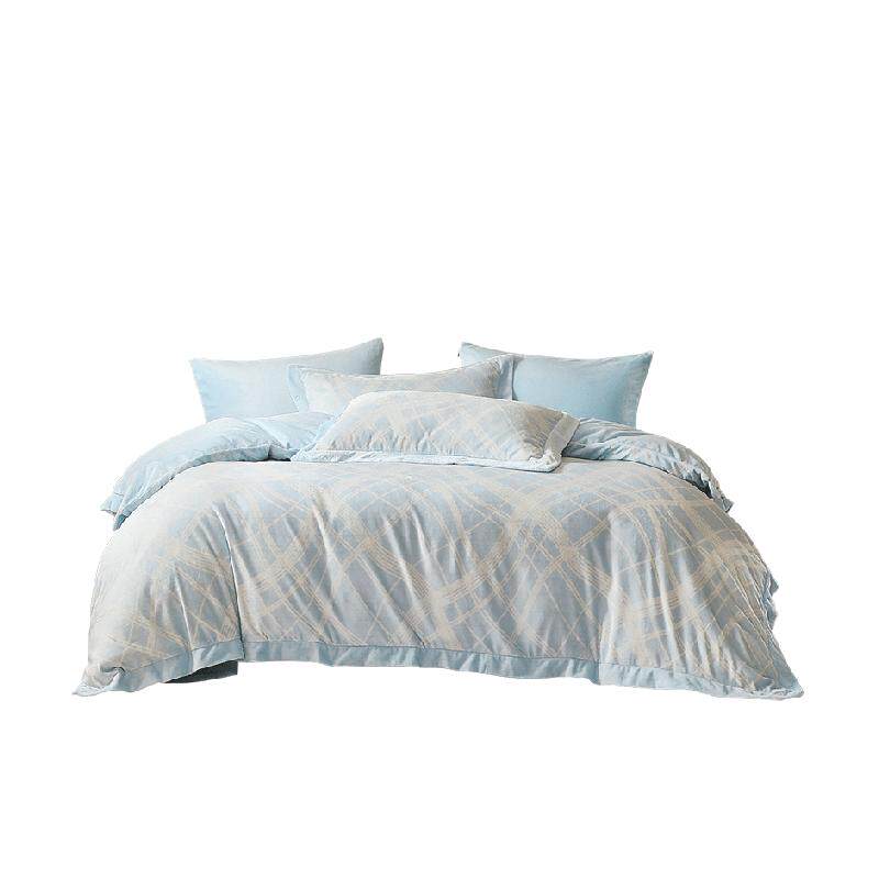 富安娜家纺牛奶绒四件套法兰绒被套床单珊瑚绒床上用品秋冬三件套