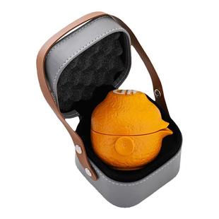 丑橙吉利便携式旅行茶具陶瓷快客杯户外茶杯泡茶壶车载随行功夫茶