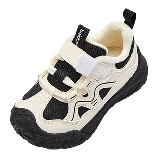 巴拉巴拉宝宝加绒学步鞋男童防滑运动鞋儿童保暖鞋子冬季新款童鞋