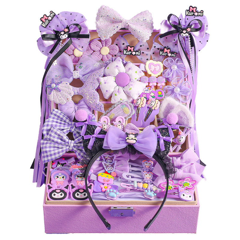 库洛米儿童发饰礼盒小女孩新年生日礼物女童发夹女生发卡发绳套装