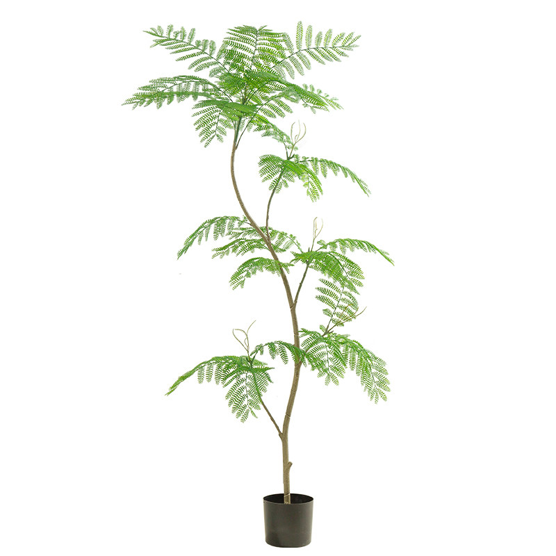 高端仿真绿植轻奢摆件蓝花楹