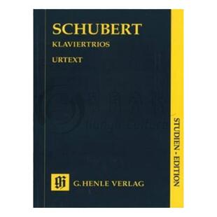 舒伯特 钢琴三重奏 研习小总谱 非演奏用谱 德国亨乐Henle原版进口乐谱书 Franz Schubert Piano Trios Study Score HN9193