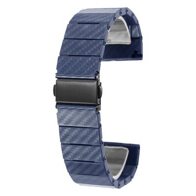 防水碳纤纹理表带男女通用表链