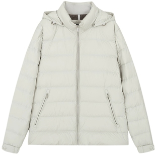 【鹅绒】柏品25冬新品羽绒服男可拆卸连帽保暖内里绒面羽绒外套