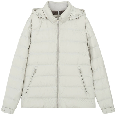 【鹅绒】柏品25春新品羽绒服男可拆卸连帽保暖内里绒面羽绒外套