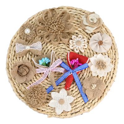 手工麻绳花朵diy花边管子环境