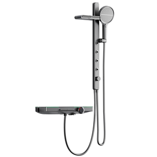 德希顿6091奶油风无顶喷花洒淋浴套装简装分体式钢琴极简易沐浴器