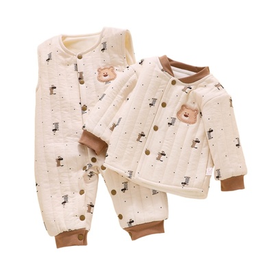 【加绒保暖】婴儿背带裤套装