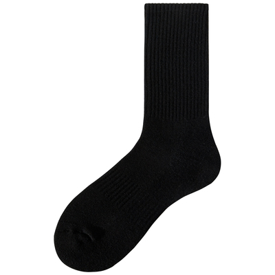 佐印袜子男款暖姜纯棉防臭冬季加厚保暖男生运动毛巾底白色中筒袜