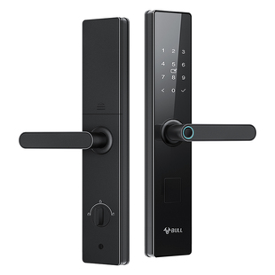 公牛家用防盗门锁指纹锁半自动入户门智能门锁密码锁电子门锁木门