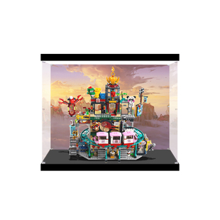 适用乐高80036悟空小侠系列兰灯城亚克力展示盒积木防尘盒手办盒
