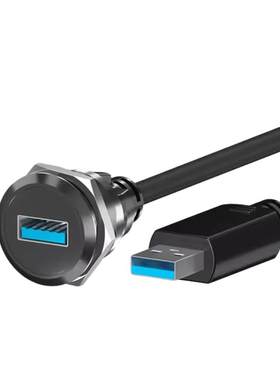 C型数据传输插座D型模块直通3.0USB母对母带线接头母对公86型面板