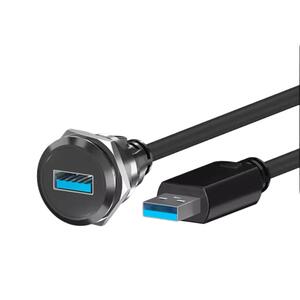C型数据传输插座D型模块直通3.0USB母对母带线接头母对公86型面板
