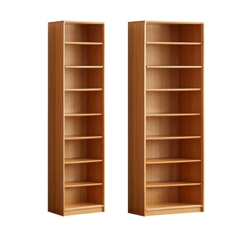 盼居实木窄柜置物架原木储物柜