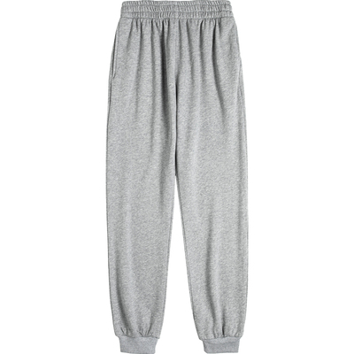 以田休闲松紧腰九分灰色运动裤