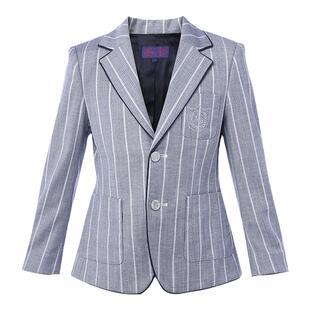 力高芘熊新款男童礼服春夏西装外套钢琴演奏条纹休闲西服套装VI