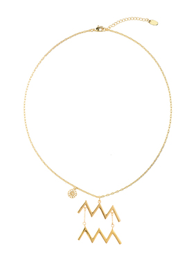 镀金水瓶座时尚风毛衣链