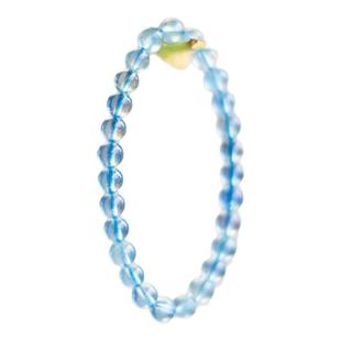 普陀山的祝福天然海宝蓝手串冰种蓝色水晶蓝晶石原石手链翡翠玛瑙