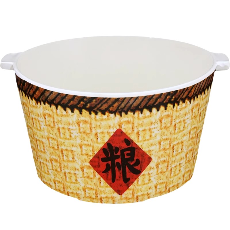 饭店打饭专用碗商用双耳带盖