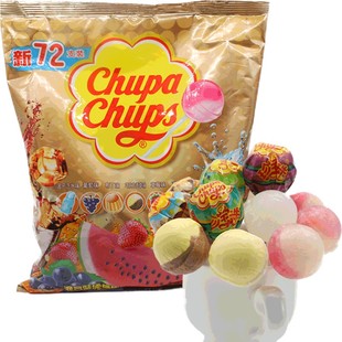 不凡帝珍宝珠棒棒糖72支阿尔卑斯水果硬糖桶装怀旧零食儿童节糖果