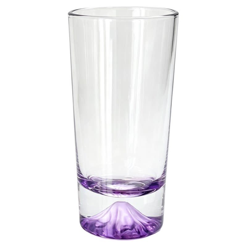 钱道嘉小众设计紫色富士山玻璃杯