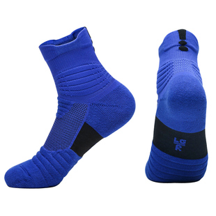 专业精英篮球袜中长短筒高帮羽毛球袜男士户外加厚毛巾底运动袜子
