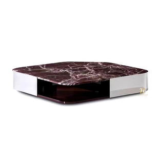意大利极简大理石茶几现代轻奢设计高端茶桌小户型客厅家用咖啡桌