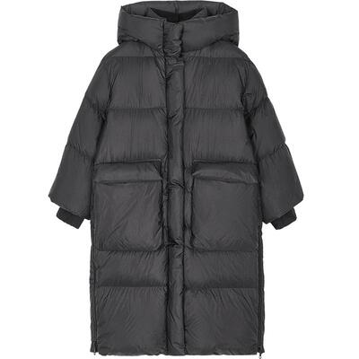 江南布衣童装长款羽绒服T型连帽