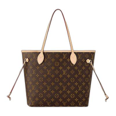 1h可退 欧洲直邮LV路易威登 NEVERFULL老花单肩托特包中号高级感
