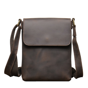 2026新款高端时尚头层牛皮男包包男士单肩包真皮斜挎包男款高级感