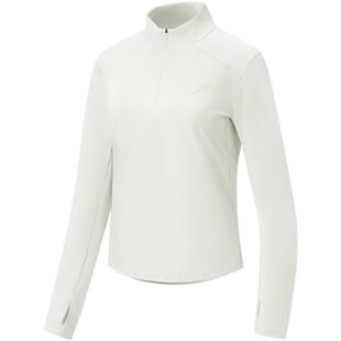 特步半拉链修身运动卫衣女款2025秋季休闲长袖针织衫975328030410