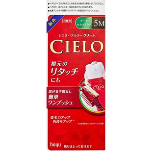 直邮日本本土新版时尚新色CIELO女遮白发染发膏hoyu宣若一梳上色