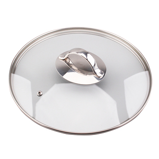 304不锈钢手柄可视钢化玻璃锅盖G型带气孔16cm18cm20cm22cm24cm26