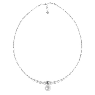 现货！碎银子项链施家正圆珍珠渐变串珠纯银强光锁骨链气质高级感