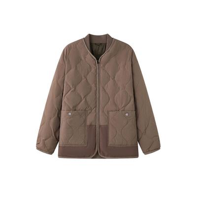 悠时菱格纹羽绒服男款冬季时尚