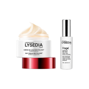 lysedia红参面霜50ml+蓝莲花眼霜30ml抗皱滋养修护熬夜护肤品法国